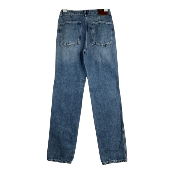 Massimo Dutti Jeans Womens‎ Light Wash Blue Denim Straight Leg Size 2 - Picture 2 of 15